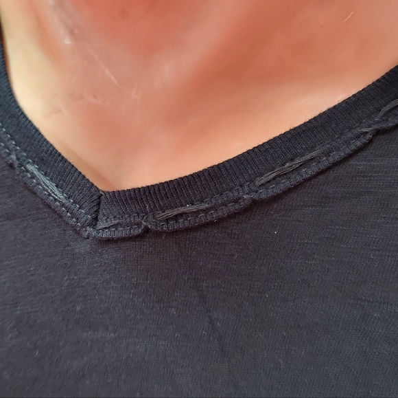 NWT TapOut Tee Stitches V Neck Burnout Design Black XL 100% Cotton Made in USA - Picture 2 of 3